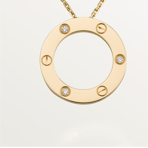 Chanel Love Necklace with 3 diamonds. Practically brand new with box and tags - Picture 1 of 2